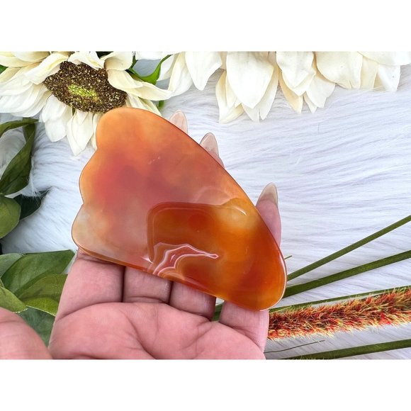 Carnelian Gua Sha - Carnelian Face Massager -High Quality Carnelian Facial - Picture 9 of 11